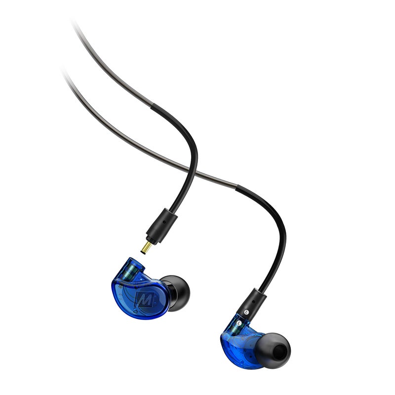 MEE audio M6 PRO In Ear Monitor Headphones for Musicians, 2nd Gen Model With Upgraded Sound, Memory Wire Earhooks & Replaceable Cables, Noise Isolating Professional Earbuds, 2 Cords Included (Blue) - Image 1
